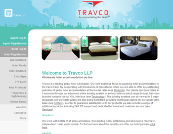 Стартовая страница официального сайта Travco